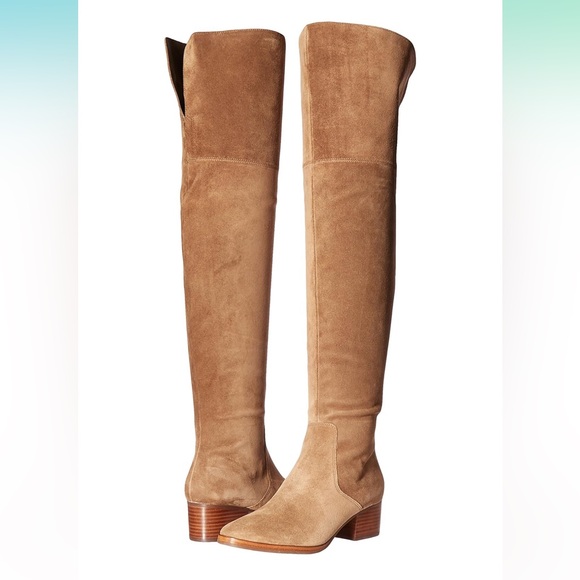 Via Spiga Ophira stone suede over the knee boots 5.5/36 - Picture 1 of 7